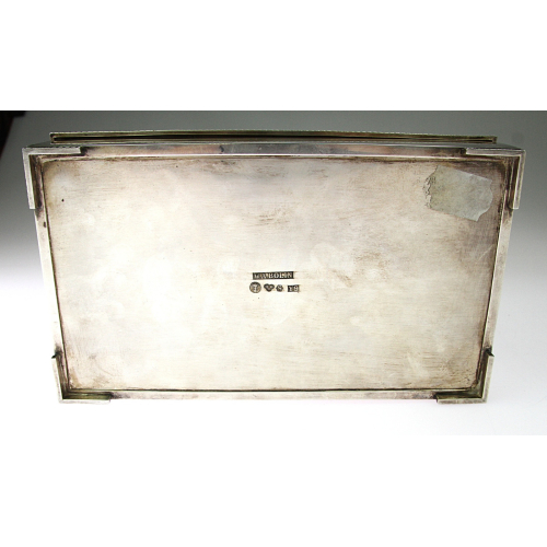 Silver box with dedication by W.A.Bolin