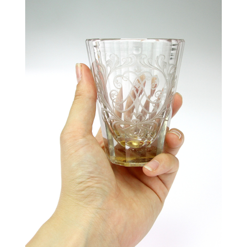 Neobarokní číše s dvojitým dnem - sv. Ignác