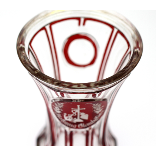 Číše s rubínovým dekorem - láska, víra a naděje