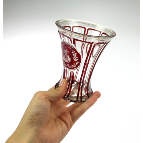 Číše s rubínovým dekorem - láska, víra a naděje