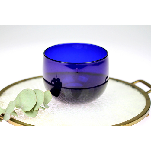 Miska z kobaltového skla - Bristol Blue Glass, 1. pol. 19. st.