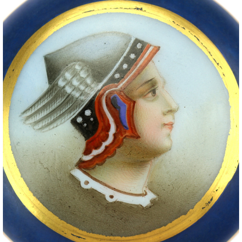 Glass box with Mercury - Harrachov, 1860s