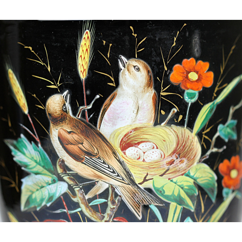 Vase with birds - Harrach, 1870