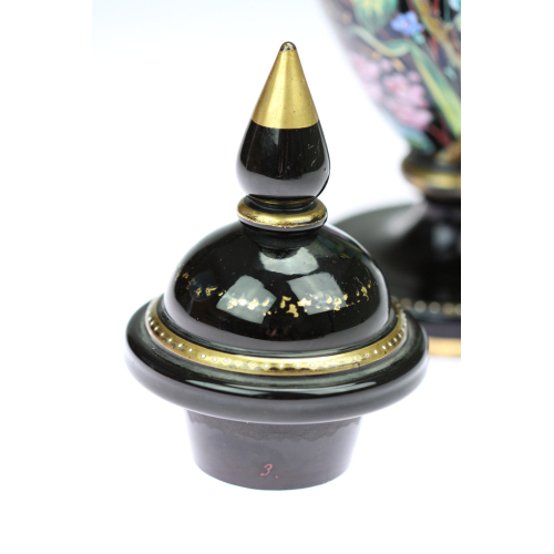 Váza s ptáčky - Harrachov, kol. r. 1870