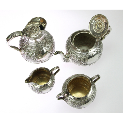 Prodáno - Viktoriánský stříbrný set na čokoládu a čaj