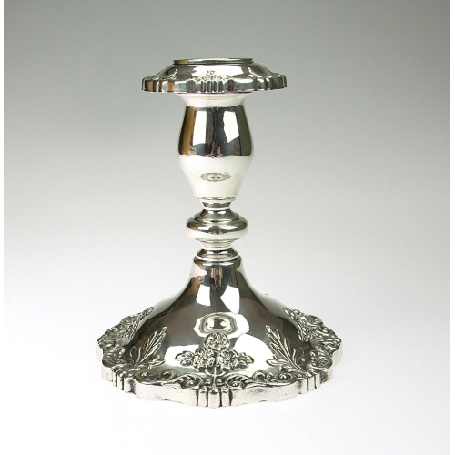 Silver pair of candlesticks
