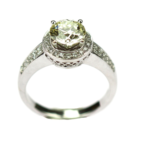 Zlatý prsten s diamanty -...