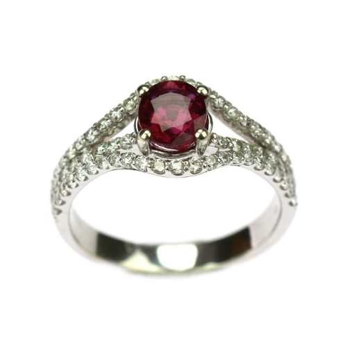Gold ring with ruby and...