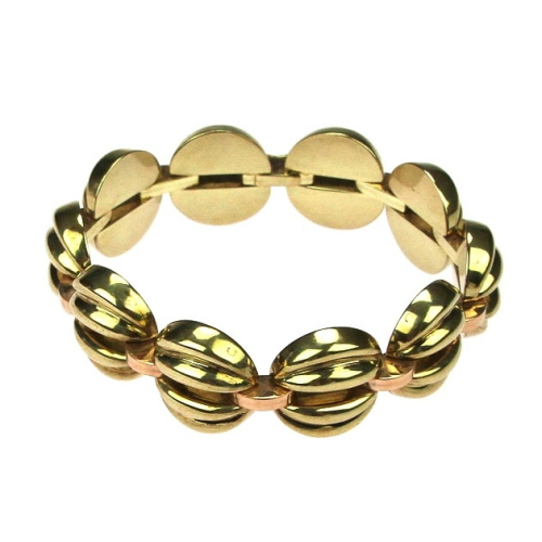 Zlatý art deco náramek - 19,3 cm