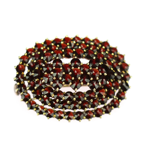 Silver brooch with Bohemian...