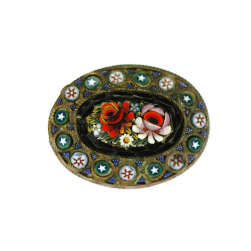 Brooch with millefiori mosaic