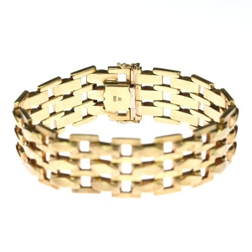 Low carat gold link bracelet
