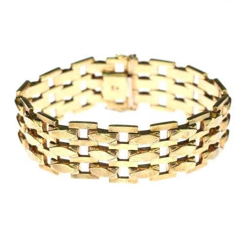 Low carat gold link bracelet - 1930s -1940s