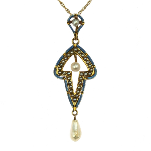 Zlatý náhrdelník s perlami...