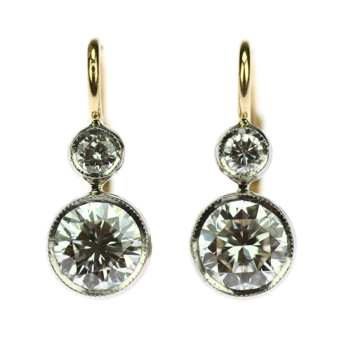 Diamond earrings 2.10 ct