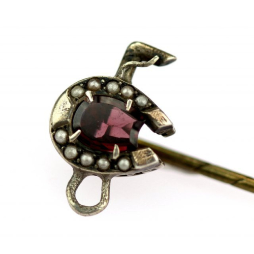Silver horseshoe pin