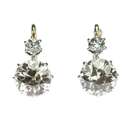 Earrings with diamonds 4,52 ct