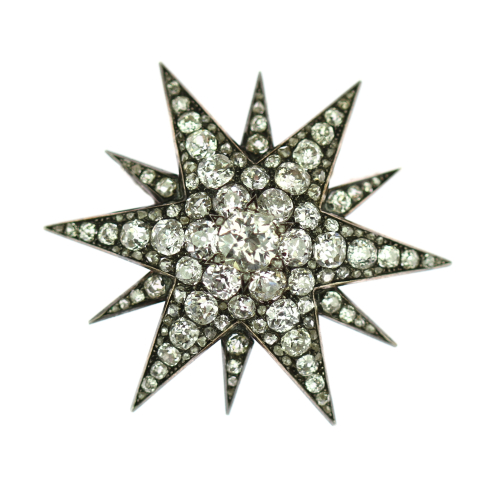 Diamond brooch