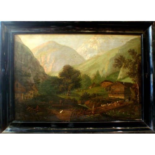 Alpine landscape - mid 19th century