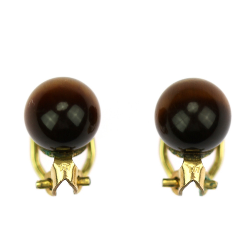 Earrings with tiger´s eye