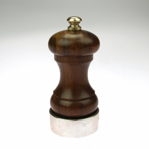 Pepper mill with silver...