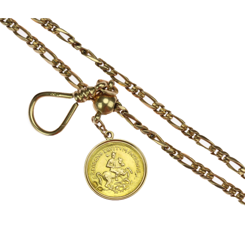 Gold pocket watch chain