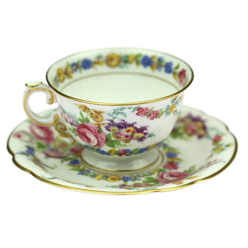 Porcelain cup and saucer -...