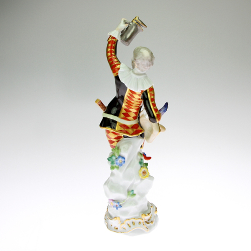 PRODÁNO - Porcelánová soška Harlekýna - Míšeň