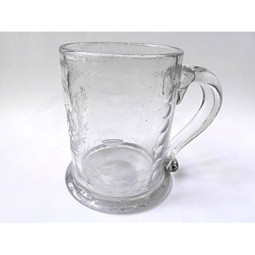 Engraved glass tankard - 2nd half of the 18th century