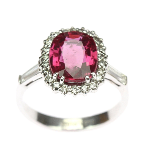 Gold ring with natural ruby