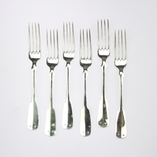 6 silver forks - Alfréd...