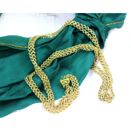 Dlouhý zlatý řetěz s jezdcem - secese