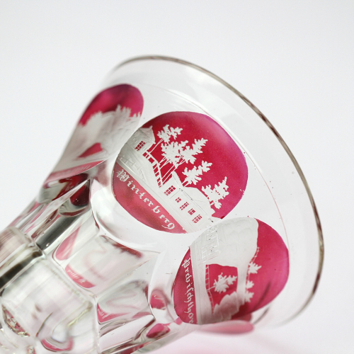 Upomínkový pohárek z Českosaského Švýcarska - Biedermeier