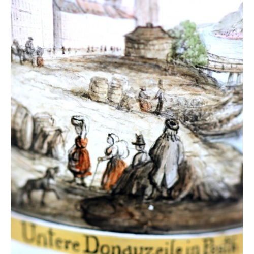 Empírová sklenice s vedutou Budapešti