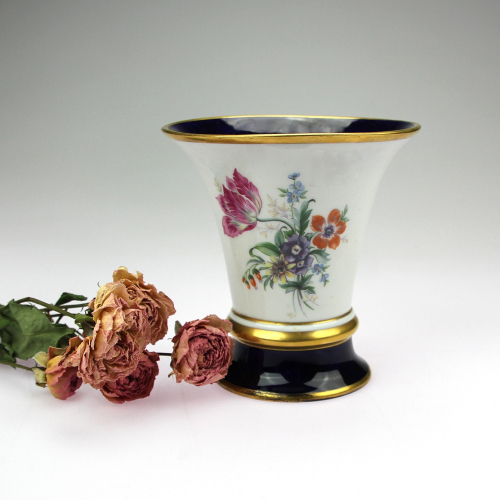 Porcelain vase with flowers - Royal Dux