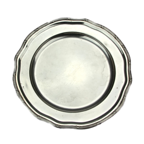 Round silver tray