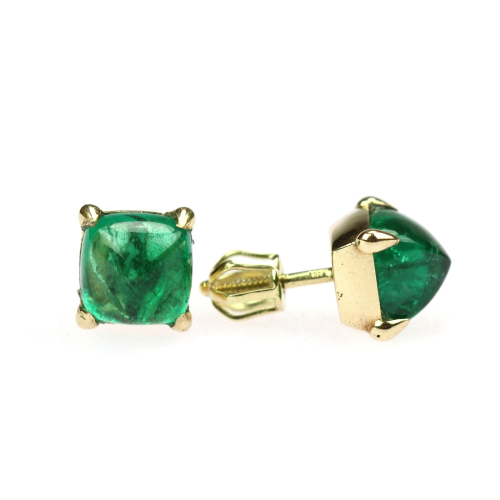 Gold earrings with emeralds...