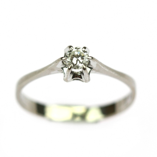 Gold ring with diamond 0,25 ct