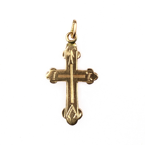 Rose gold cross pendant