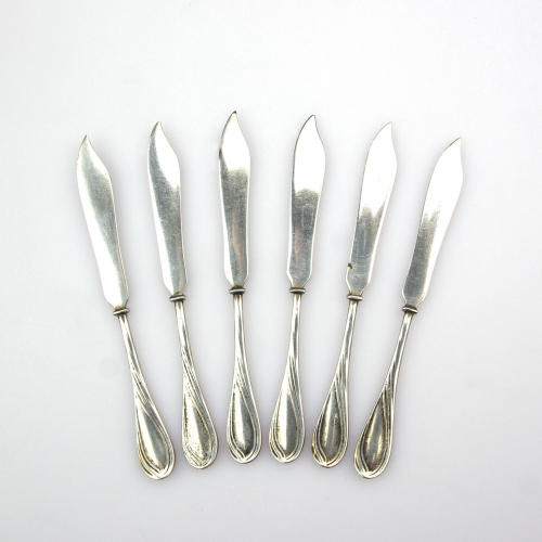 Set of silver knives