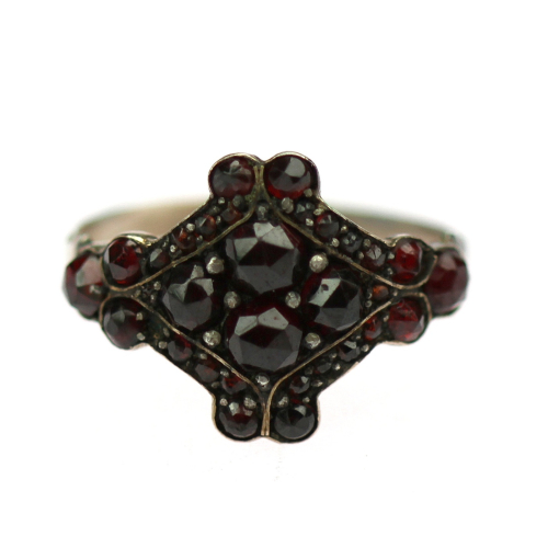 SOLD - Ring with bohemian garnets