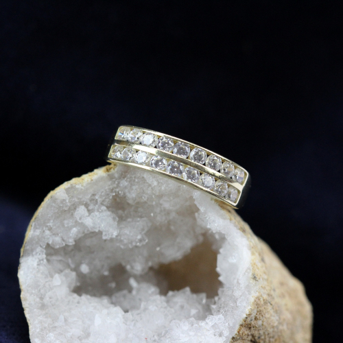 Zlatý prsten s kubickou zirkonií