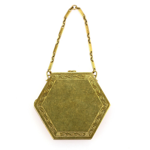 Zlatá prvorepubliková pudřenka