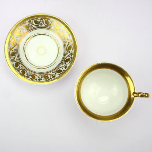 Porcelain cup with saucer - empire period