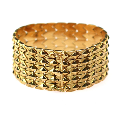 SOLD - Wide gold bracelet