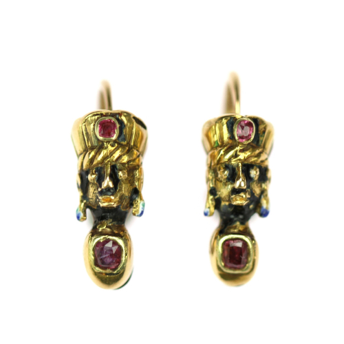 Austro-Hungarian gold earrings