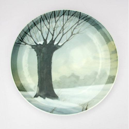 Dekorativní talíř "zima" -...