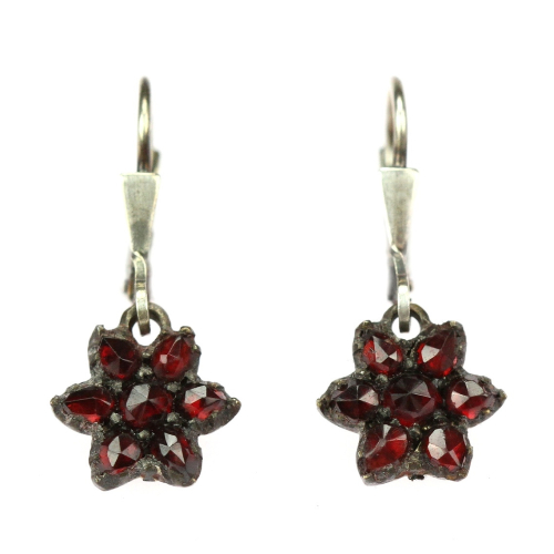 Bohemian garnet earrings