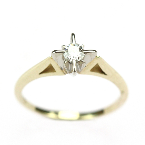 Zlatý prsten s diamantem -...