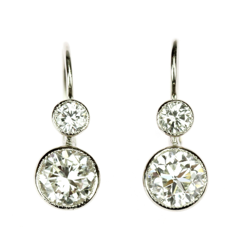 Diamond earrings 2,40 ct